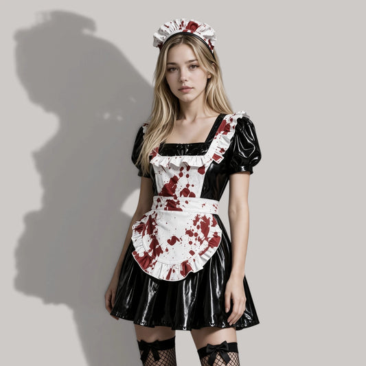 Dienstmädchen-Kostüm „Lilith“ - Halloween PU-Leder | M-XL